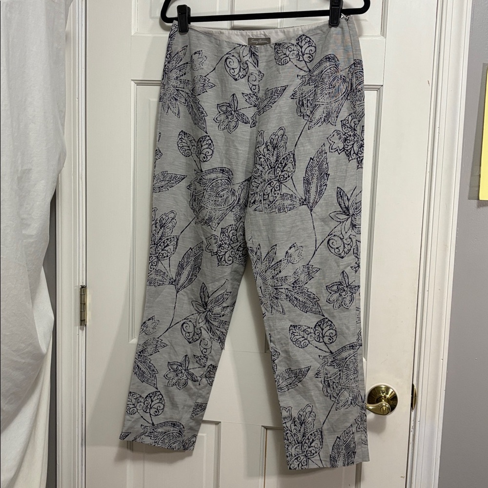 TOMMY BAHAMA Floral Print Silk Linen Pants Size 14